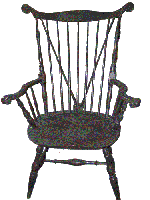 Braced Fan Back Arm Chair