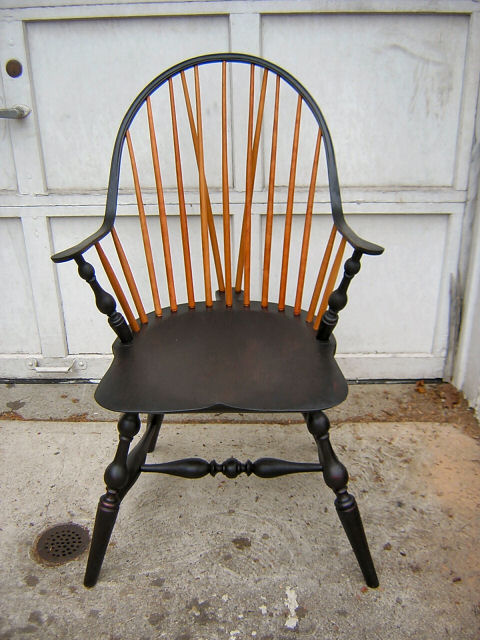 CA chair with natural cherry spindles