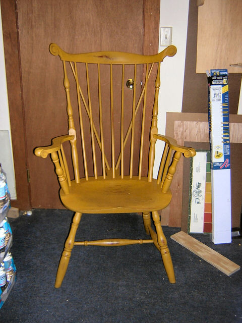 Braced Fan Back Arm Chair